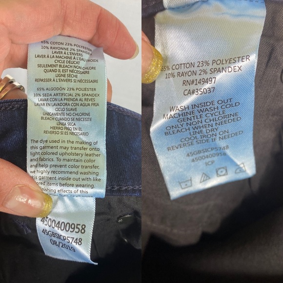 Joe's Jeans The Charlie Black & Blue Snake skin Ankle Skinny Jeans Size 24 🆕 - Picture 16 of 16